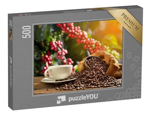 puzzleYOU: Puzzle 500 Teile „Dampfende Tasse Kaffee mit Kaffeebohnen“ – aus der Puzzle-Kollektion Kaffee, Getränke puzzleYOU: Puzzle 500 Teile „Dampfende Tasse Kaffee mit Kaffeebohnen“ – aus der Puzzle-Kollektion Kaffee, Getränke von puzzleYOU
