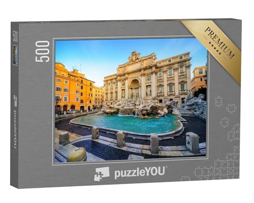 puzzleYOU: Puzzle 500 Teile „Der Trevi-Brunnen, Rom, Italien, im Morgenlicht“ – aus der Puzzle-Kollektion Italien von puzzleYOU