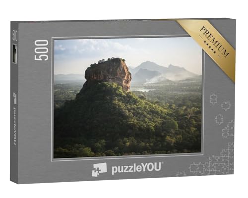 puzzleYOU: Puzzle 500 Teile „Die atemberaubende Löwenfelsenfestung Sigiriya in Sri Lanka“ – aus der Puzzle-Kollektion Felsen von puzzleYOU
