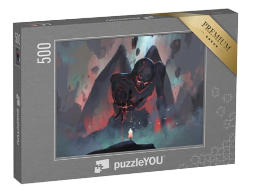puzzleYOU: Puzzle 500 Teile „EIN Mensch Steht einem Monster gegenüber, das Sich aus den Ruinen erhebt“ – aus der Puzzle-Kollektion Fantasy puzzleYOU: Puzzle 500 Teile „EIN Mensch Steht einem Monster gegenüber, das Sich aus den Ruinen erhebt“ – aus der Puzzle-Kollektion Fantasy von puzzleYOU