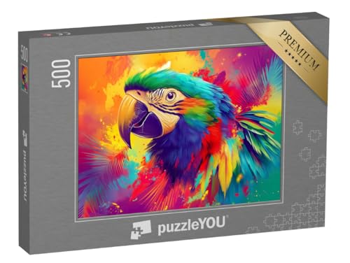 puzzleYOU: Puzzle 500 Teile „Farbtastischer Ara Papagei“ puzzleYOU: Puzzle 500 Teile „Farbtastischer Ara Papagei“ von puzzleYOU