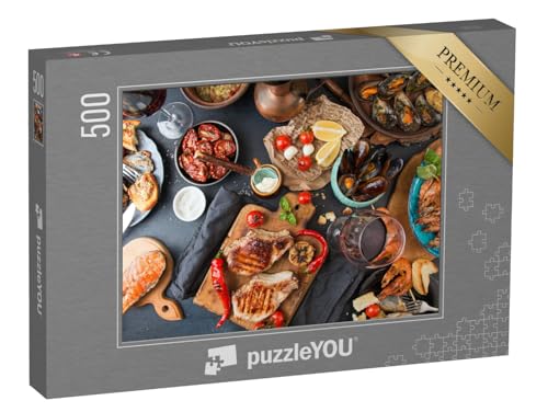 puzzleYOU: Puzzle 500 Teile „Fleisch und Meeresfrüchte vom Grill mit Gemüse“ – aus der Puzzle-Kollektion Essen und Trinken puzzleYOU: Puzzle 500 Teile „Fleisch und Meeresfrüchte vom Grill mit Gemüse“ – aus der Puzzle-Kollektion Essen und Trinken von puzzleYOU