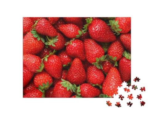 puzzleYOU: Puzzle 500 Teile „Frische rote reife Erdbeeren“ von puzzleYOU