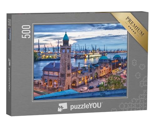 puzzleYOU: Puzzle 500 Teile „Hamburger Hafen, Deutschland“ – aus der Puzzle-Kollektion Hamburg, Deutsche Städte von puzzleYOU