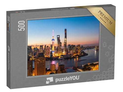 puzzleYOU: Puzzle 500 Teile „Hell erleuchtetes Shanghai bei Nacht“ – aus der Puzzle-Kollektion Aus Aller Welt, Shanghai Tower puzzleYOU: Puzzle 500 Teile „Hell erleuchtetes Shanghai bei Nacht“ – aus der Puzzle-Kollektion Aus Aller Welt, Shanghai Tower von puzzleYOU