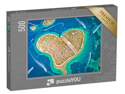 puzzleYOU: Puzzle 500 Teile „Herzförmige Insel Galesnjak im Archipel von Zadar, Kroatien“ – aus der Puzzle-Kollektion Inseln, Insel & Meer puzzleYOU: Puzzle 500 Teile „Herzförmige Insel Galesnjak im Archipel von Zadar, Kroatien“ – aus der Puzzle-Kollektion Inseln, Insel & Meer von puzzleYOU