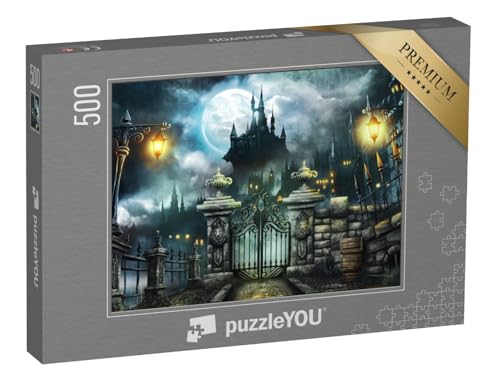 puzzleYOU: Puzzle 500 Teile „Illustration: Halloween-Schloss“ – aus der Puzzle-Kollektion Gothik, Fantasy puzzleYOU: Puzzle 500 Teile „Illustration: Halloween-Schloss“ – aus der Puzzle-Kollektion Gothik, Fantasy von puzzleYOU
