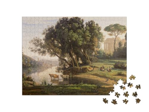 puzzleYOU: Puzzle 500 Teile „Jean-Baptiste-Camille Corot - Italienische Landschaft“ von puzzleYOU