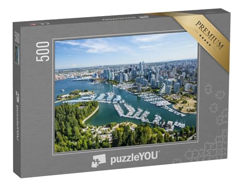 puzzleYOU: Puzzle 500 Teile „Luftbild von Stanley Park, Coal Harbor und Vancouver, BC, Kanada“ – aus der Puzzle-Kollektion Kanada von puzzleYOU