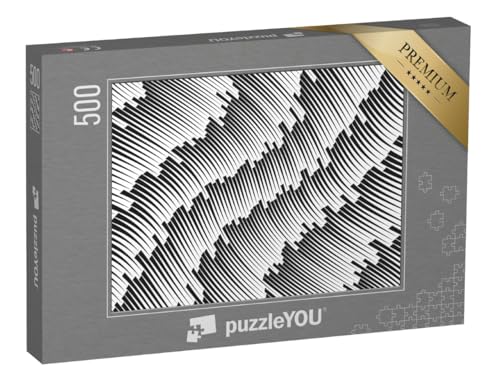puzzleYOU: Puzzle 500 Teile „Monochromes Muster im Stil Einer optischen Täuschung“ von puzzleYOU