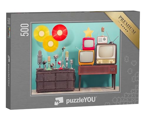 puzzleYOU: Puzzle 500 Teile „Nostalgie: Media und Musik im Retro-Style“ – aus der Puzzle-Kollektion Nostalgie von puzzleYOU