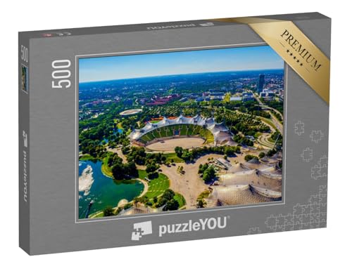 puzzleYOU: Puzzle 500 Teile „Olympiastadion München, in dem 1972 die Olympischen Spiele stattfanden“ – aus der Puzzle-Kollektion Olympiastadion München von puzzleYOU