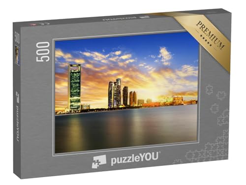 puzzleYOU: Puzzle 500 Teile „Panorama von Abu Dhabi bei Nacht, Vereinigte Arabische Emirate“ – aus der Puzzle-Kollektion Arabien puzzleYOU: Puzzle 500 Teile „Panorama von Abu Dhabi bei Nacht, Vereinigte Arabische Emirate“ – aus der Puzzle-Kollektion Arabien von puzzleYOU