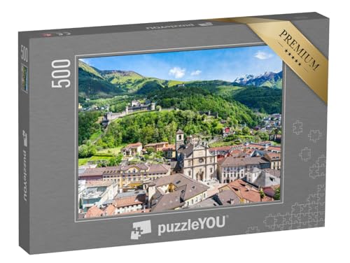 puzzleYOU: Puzzle 500 Teile „Panoramablick auf die Altstadt von Bellinzona im Tessin, Schweiz“ – aus der Puzzle-Kollektion Schweiz puzzleYOU: Puzzle 500 Teile „Panoramablick auf die Altstadt von Bellinzona im Tessin, Schweiz“ – aus der Puzzle-Kollektion Schweiz von puzzleYOU