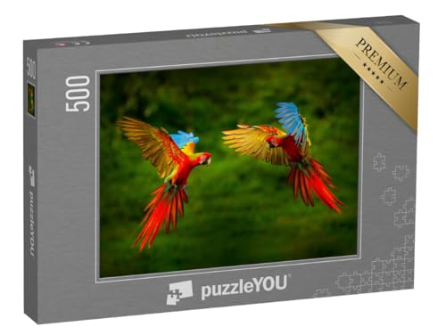 puzzleYOU: Puzzle 500 Teile „Papageien im Wald“ von puzzleYOU