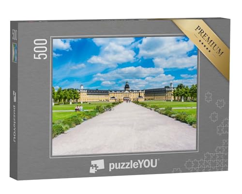 puzzleYOU: Puzzle 500 Teile „Schloss in Karlsruhe, Deutschland“ – aus der Puzzle-Kollektion Karlsruhe von puzzleYOU