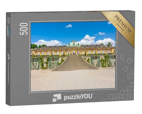 puzzleYOU: Puzzle 500 Teile „Schloss und Park Sanssouci, Potsdam, Deutschland“ – aus der Puzzle-Kollektion Potsdam, Brandenburg, Schloss Sanssouci von puzzleYOU