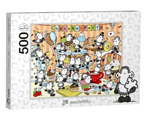 puzzleYOU: Puzzle 500 Teile „Sheepworld – Cupcake-Party“ von puzzleYOU