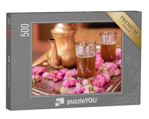 puzzleYOU: Puzzle 500 Teile „Tee in Kalat M'Goun, Marokko“ – aus der Puzzle-Kollektion Marokko von puzzleYOU