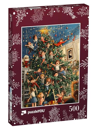 puzzleYOU: Puzzle 500 Teile „Verrückte Weihnachten: Kinder toben im Christbaum“ – aus der Puzzle-Kollektion Weihnachten puzzleYOU: Puzzle 500 Teile „Verrückte Weihnachten: Kinder toben im Christbaum“ – aus der Puzzle-Kollektion Weihnachten von puzzleYOU