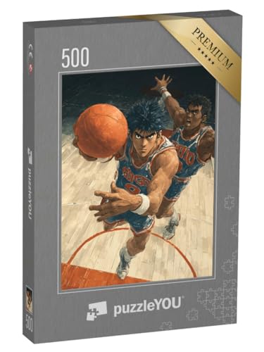 puzzleYOU: Puzzle 500 Teile „Zwei Basketball Spieler“ – aus der Puzzle-Kollektion Anime von puzzleYOU