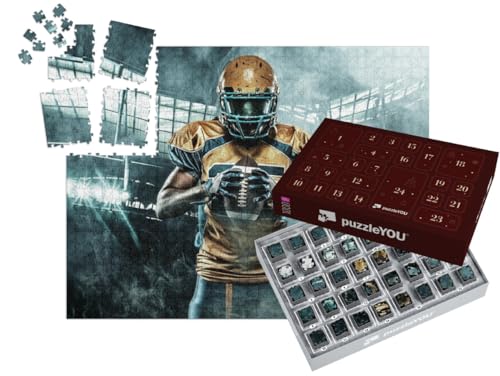 puzzleYOU: Puzzle-Adventskalender | „American-Football-Spieler“ – aus der Puzzle-Kollektion Sport, Menschen von puzzleYOU