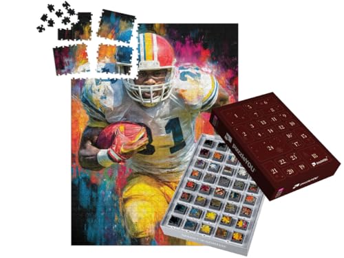 puzzleYOU: Puzzle-Adventskalender | „American Football Spieler“ – aus der Puzzle-Kollektion Sport von puzzleYOU