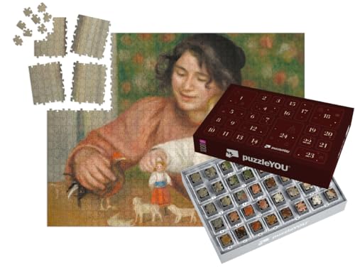 puzzleYOU: Puzzle-Adventskalender | „Auguste Renoir - Kind mit Spielzeug, Gabrielle und der Sohn des Künstlers“ von puzzleYOU