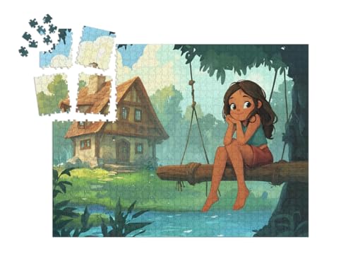 puzzleYOU: Puzzle-Adventskalender | „Das Naturkind auf Seiner Holzschaukel am Bach“ – aus der Puzzle-Kollektion Kinderpuzzle puzzleYOU: Puzzle-Adventskalender | „Das Naturkind auf Seiner Holzschaukel am Bach“ – aus der Puzzle-Kollektion Kinderpuzzle von puzzleYOU