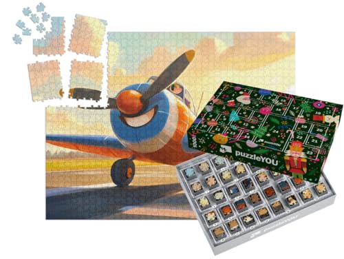 puzzleYOU: Puzzle-Adventskalender | „Das kleine Flugzeug freut Sich auf Abenteuer“ – aus der Puzzle-Kollektion Kinderpuzzle puzzleYOU: Puzzle-Adventskalender | „Das kleine Flugzeug freut Sich auf Abenteuer“ – aus der Puzzle-Kollektion Kinderpuzzle von puzzleYOU
