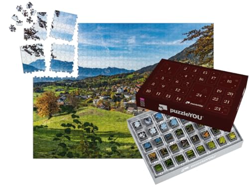 puzzleYOU: Puzzle-Adventskalender | „Der herbstliche Blick über EIN kleines Dorf ins Tal“ puzzleYOU: Puzzle-Adventskalender | „Der herbstliche Blick über EIN kleines Dorf ins Tal“ von puzzleYOU