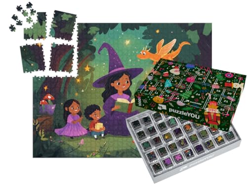 puzzleYOU: Puzzle-Adventskalender | „Die kleinen Zauberlehrlinge im Märchenwald“ – aus der Puzzle-Kollektion Kinderpuzzle von puzzleYOU