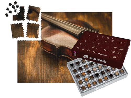 puzzleYOU: Puzzle-Adventskalender | „Geige: Vintage-Stil auf Holz-Hintergrund“ – aus der Puzzle-Kollektion Musik, Menschen puzzleYOU: Puzzle-Adventskalender | „Geige: Vintage-Stil auf Holz-Hintergrund“ – aus der Puzzle-Kollektion Musik, Menschen von puzzleYOU