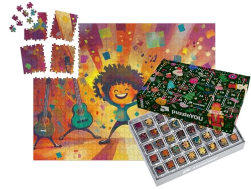 puzzleYOU: Puzzle-Adventskalender | „Gitarren Show auf der großen Musikbühne“ – aus der Puzzle-Kollektion Kinderpuzzle puzzleYOU: Puzzle-Adventskalender | „Gitarren Show auf der großen Musikbühne“ – aus der Puzzle-Kollektion Kinderpuzzle von puzzleYOU