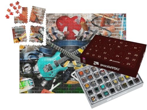 puzzleYOU: Puzzle-Adventskalender | „Graffiti: Collage aus Musik und Farbe“ – aus der Puzzle-Kollektion Graffiti puzzleYOU: Puzzle-Adventskalender | „Graffiti: Collage aus Musik und Farbe“ – aus der Puzzle-Kollektion Graffiti von puzzleYOU