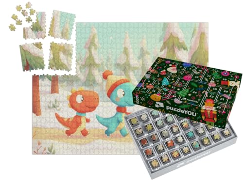 puzzleYOU: Puzzle-Adventskalender | „Kleine Dinos bei ihrer Winterwanderung“ puzzleYOU: Puzzle-Adventskalender | „Kleine Dinos bei ihrer Winterwanderung“ von puzzleYOU