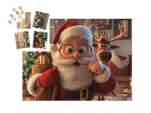 puzzleYOU: Puzzle-Adventskalender | „Santa und Sein Rentier auf geheimer Mission“ – aus der Puzzle-Kollektion Kinderpuzzle puzzleYOU: Puzzle-Adventskalender | „Santa und Sein Rentier auf geheimer Mission“ – aus der Puzzle-Kollektion Kinderpuzzle von puzzleYOU