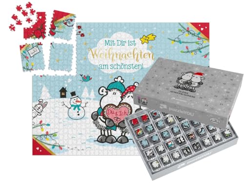 puzzleYOU: Puzzle-Adventskalender | „Sheepworld – Mit Dir“ von puzzleYOU