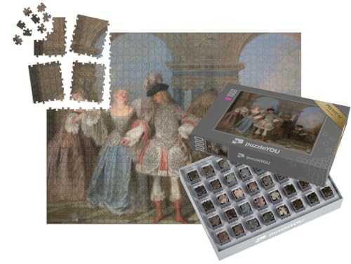 puzzleYOU: SMART Sorted® | Puzzle 1000 Teile leicht gemacht „Antoine Watteau - Die französischen Komödianten“ von puzzleYOU