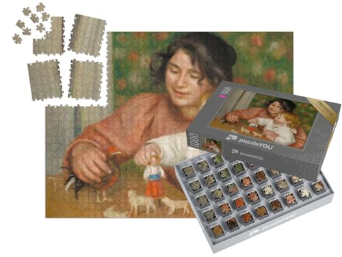 puzzleYOU: SMART Sorted® | Puzzle 1000 Teile leicht gemacht „Auguste Renoir - Kind mit Spielzeug, Gabrielle und der Sohn des Künstlers“ von puzzleYOU