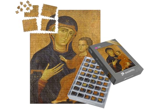 puzzleYOU: SMART Sorted® | Puzzle 1000 Teile leicht gemacht „Berlinghiero Berlinghieri - Madonna mit Kind“ von puzzleYOU