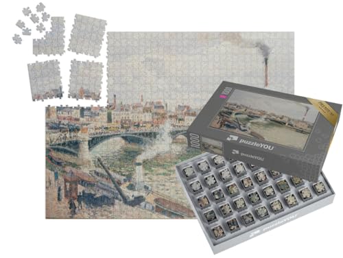 puzzleYOU: SMART Sorted® | Puzzle 1000 Teile leicht gemacht „Camille Pissarro - Morgen, EIN bedeckter Tag, Rouen“ von puzzleYOU