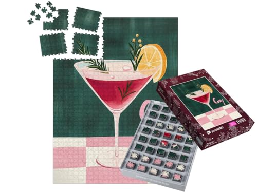 puzzleYOU: SMART Sorted® | Puzzle 1000 Teile leicht gemacht „Cozy: Weihnachtscocktail für Dich“ – aus der Puzzle-Kollektion Weihnachten von puzzleYOU
