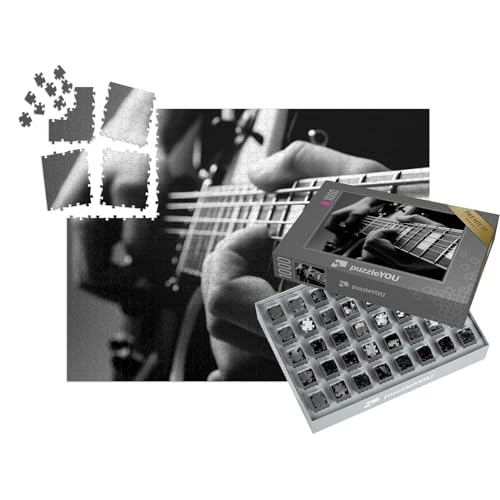 puzzleYOU: SMART Sorted® | Puzzle 1000 Teile leicht gemacht „Das Spiel mit Einer Gitarre“ – aus der Puzzle-Kollektion Musik, Menschen von puzzleYOU