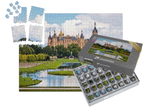puzzleYOU: SMART Sorted® | Puzzle 1000 Teile leicht gemacht „Das märchenhafte Schloss in Schwerin“ – aus der Puzzle-Kollektion Deutschland von puzzleYOU