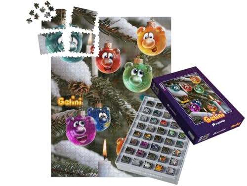 puzzleYOU: SMART Sorted® | Puzzle 1000 Teile leicht gemacht „Gelini Weihnachtskugeln“ von puzzleYOU