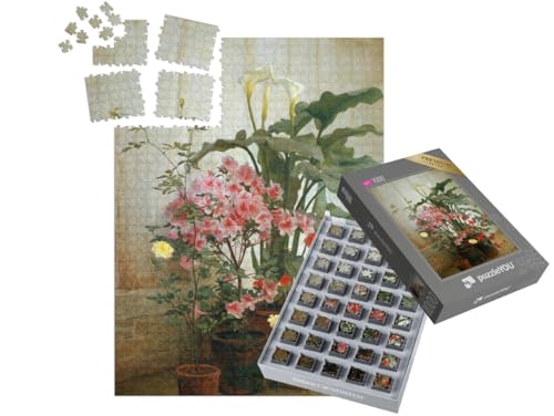 puzzleYOU: SMART Sorted® | Puzzle 1000 Teile leicht gemacht „George Cochran Lambdin - Seite des Gewächshauses“ von puzzleYOU