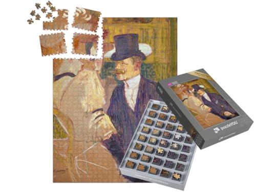 puzzleYOU: SMART Sorted® | Puzzle 1000 Teile leicht gemacht „Henri de Toulouse-Lautrec - Der Engländer“ von puzzleYOU