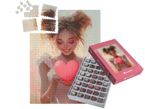 puzzleYOU: SMART Sorted® | Puzzle 1000 Teile leicht gemacht „Herzklopfen“ von puzzleYOU