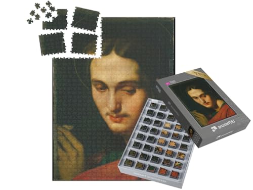 puzzleYOU: SMART Sorted® | Puzzle 1000 Teile leicht gemacht „Jean-Auguste-Dominique Ingres - Kopf des Heiligen Johannes des Evangelisten“ von puzzleYOU
